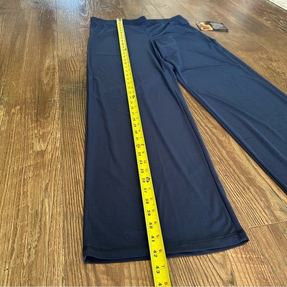 Iman Global Chic Flowy Pants Navy Blue Large - Picture 3 of 11